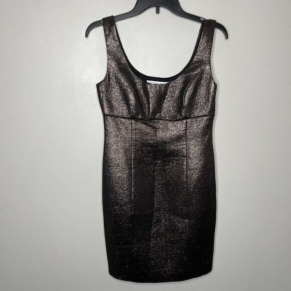 TRINA TURK Dress Womens 2 Bronze Metallic Sleeveless Mini NEW Sheath - Picture 1 of 9
